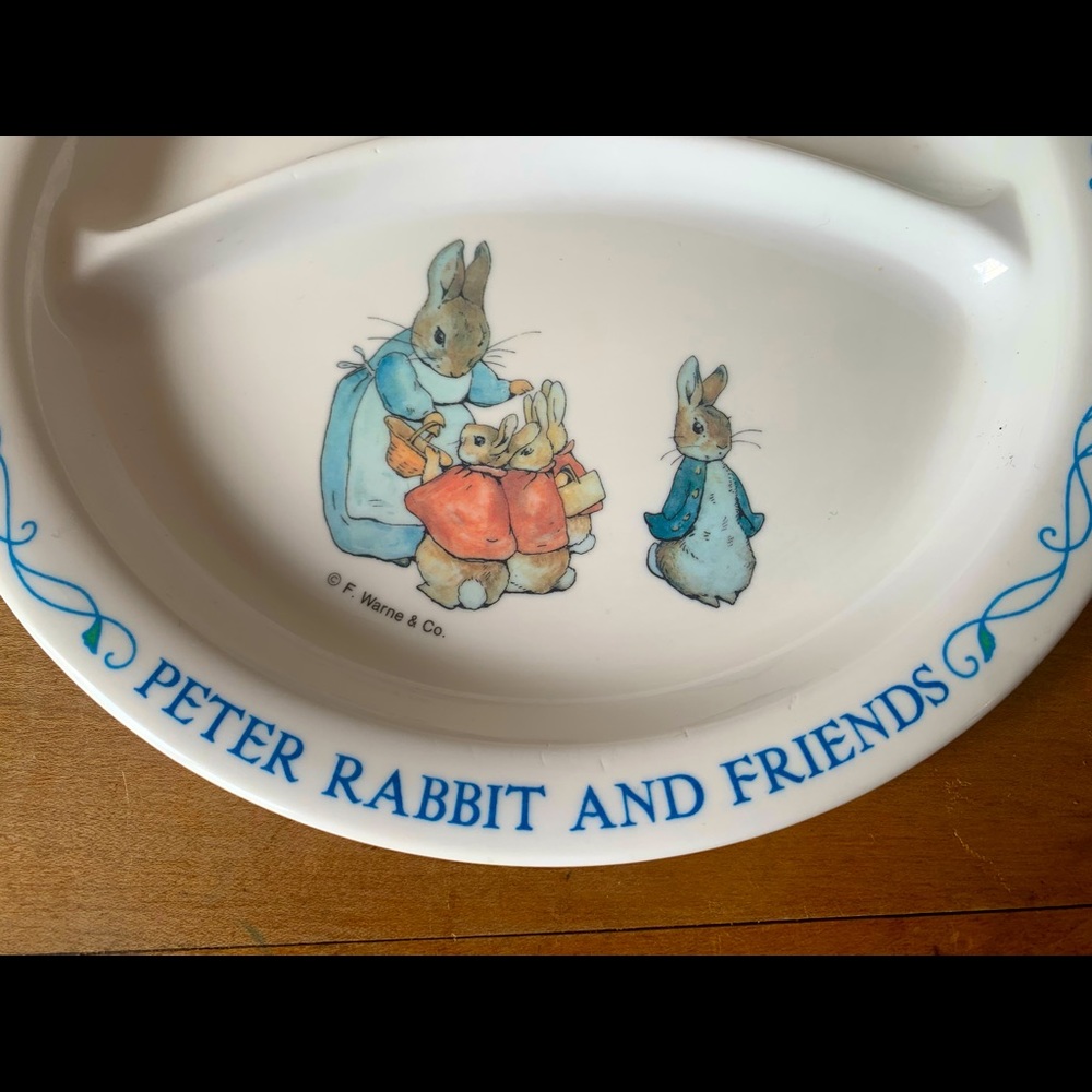 Peter Rabbit & Friends Set - Divided Plate and Bowl - Picture 2 of 9
